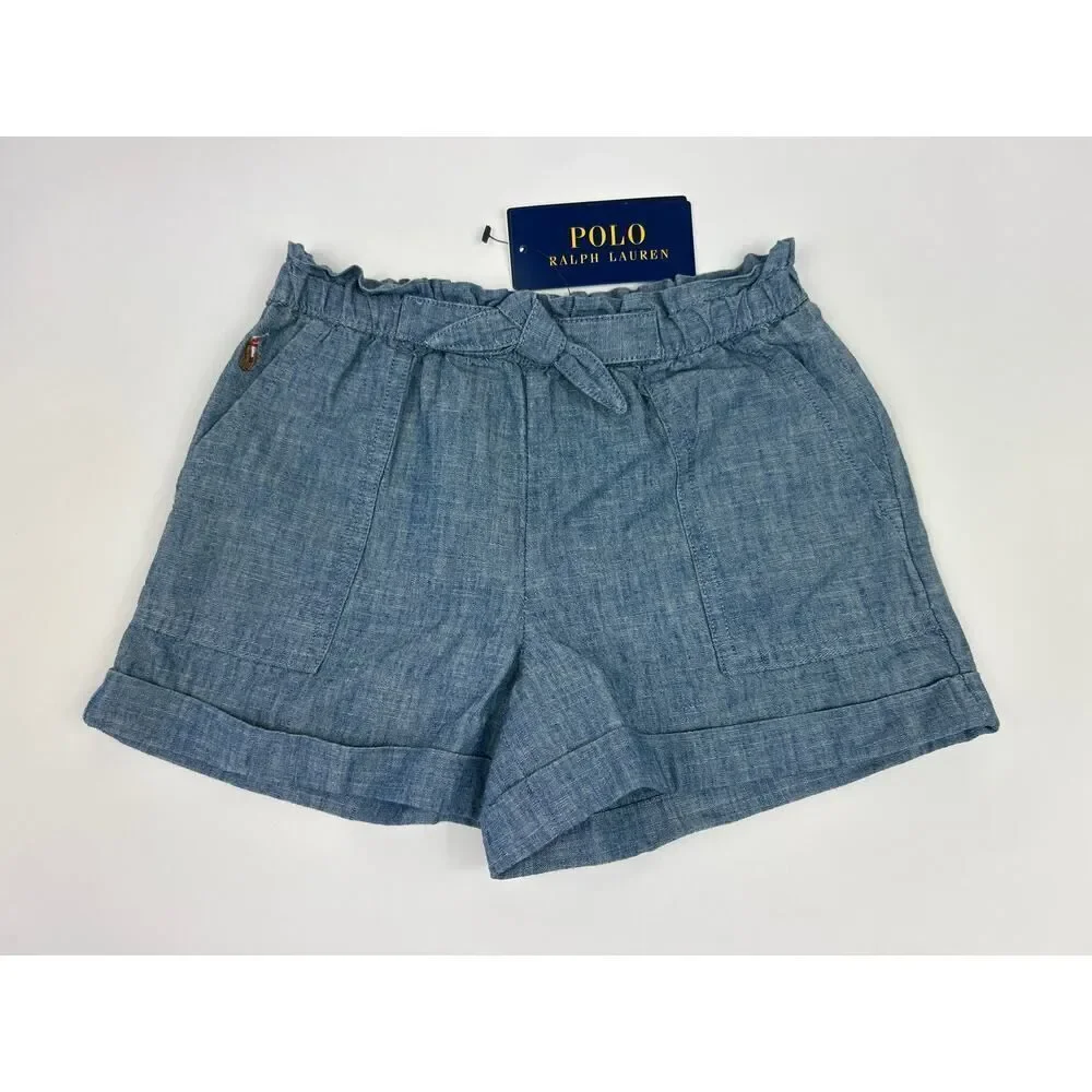 Polo Ralph Lauren Girls Indigo‎ Blue Shorts Size 5